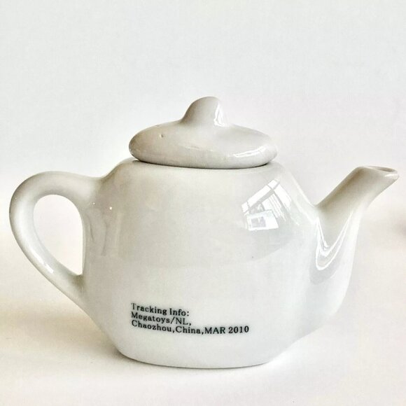 Miniature Doll House Ceramic China Tea Set Teapot Cup Saucer Duck Goose Geese - Picture 5 of 11